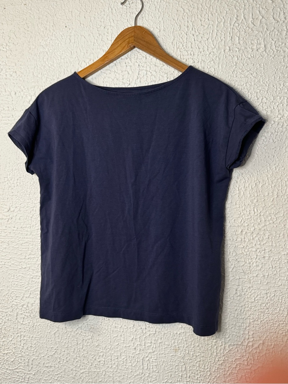 J. Jill Navy Short-Sleeve Crewneck Tee